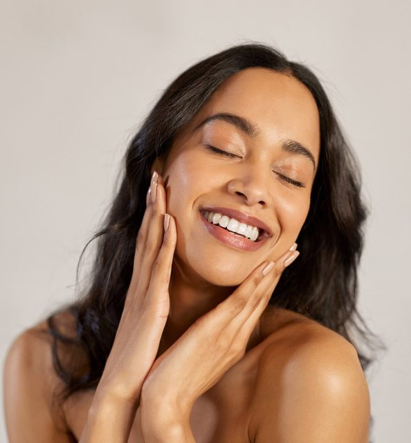 woman loving her new smile